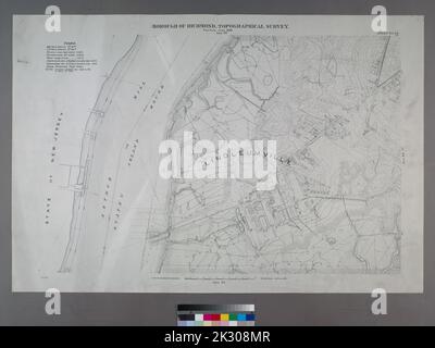 Karten, Karten, topografische Karten. 1906 - 1913. Lionel Pincus und Princess Firyal Map Division. Staten Island (New York, New York) Blatt Nr. 43. Einschließlich Wild Avenue, Linoleumville (Travis). Borough of Richmond, topographische Übersicht. Stockfoto