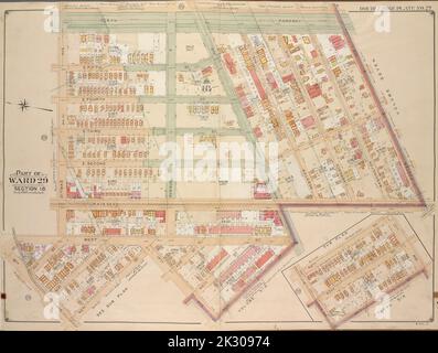 E.B. Hyde & Co. Kartografisch, Karten. 1906. Lionel Pincus und Prinzessin Firyal Map Division. Brooklyn (New York, New York) , Maps, Immobilien , New York (State) , New York Brooklyn, Vol. 5, Double Page Plate No. 27; Teil von ward 29, Abschnitt 16; Karte begrenzt durch Ocean Parkway, Foster Ave., Gravesend Ave.; einschließlich 45. St., 17. Ave., 42. St., 16. Ave., Ditmas Ave.; Unterplan; Karte begrenzt durch 42. St., 17. Ave., 44. St., 16. St., 43. St. Stockfoto