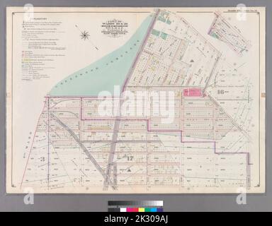 Kartografisch, Karten. 1898. Lionel Pincus und Prinzessin Firyal Map Division. Brooklyn (New York, N.Y.), Immobilien , New York (Bundesstaat) , New York Doppelseitenteller Nr. 12: Begrenzt durch 37. Street, Fort Hamilton Avenue (Franklin Boulevard), Gravesend Avenue, Avenue A, West Street, Fenth Avenue, 45. Street und Ninth Avenue. Teil der Stationen 29 und 30, Landkartenabschnitte, Nr. 3, 16 und 17, Band 2, Brooklyn Borough, New York City. Stockfoto