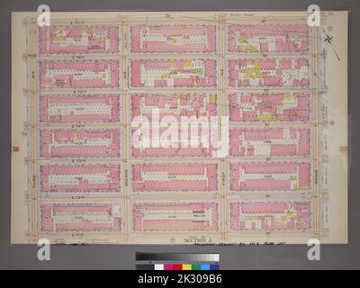 Kartografisch, Karten. 1898. Lionel Pincus und Prinzessin Firyal Map Division. Manhattan (New York, N.Y.), Immobilien , New York (Bundesstaat) , New York Plate 25, Teil von Abschnitt 5: Begrenzt durch E. 77. Street, Avenue A, E.71. Street und Third Avenue Stockfoto