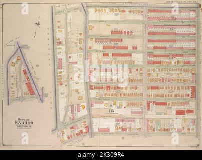 E.B. Hyde & Co. Kartografisch, Karten. 1906. Lionel Pincus und Prinzessin Firyal Map Division. Brooklyn (New York, New York) , Maps, Immobilien , New York (Staat) , New York Brooklyn, Vol. 5, Doppelseitenplatte Nr. 1; Teil von Wards 29, Abschnitt 16; Karte begrenzt durch Lincoln Road, Rogers Ave., Clarkson Ave.; einschließlich Woodruff Ave., Ocean Ave.; Subplan; Karte begrenzt durch Flatbush Ave., Lincoln Road, Ocean Ave.; einschließlich Malbone St., Washington Ave Stockfoto