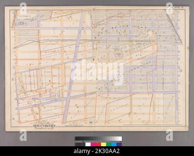 F. Bourquin & Co. Kartografisch, Karten. 1890. Lionel Pincus und Prinzessin Firyal Map Division. Brooklyn (New York, N.Y.), Immobilien , New York (Bundesstaat) , New York Plate 11: Begrenzt durch 58. Street, Fourteen Avenue, 72. Street, Stewart Avenue Cowenhoven Lane und Seventh Avenue. Teil der Stadt New Utrecht, Kings Co., N.Y. Stockfoto