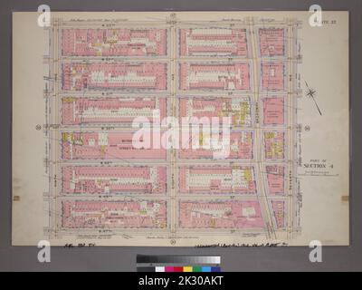 Kartografisch, Karten. 1899. Lionel Pincus und Prinzessin Firyal Map Division. Manhattan (New York, N.Y.), Immobilien , New York (Bundesstaat) , New York Plate 37, Teil von Abschnitt 4: Begrenzt durch W. 53. Street, Seventh Avenue, W. 47. Street und Ninth Avenue Stockfoto