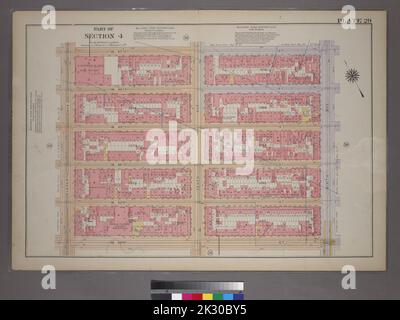 Kartografisch, Karten. 1913. Lionel Pincus und Prinzessin Firyal Map Division. Immobilien , New York (Bundesstaat) , New York, Immobilien , Manhattan (New York, N.Y.), Manhattan (New York, New York) Tafel 29, Teil von Abschnitt 4: Begrenzt durch W. 47. Street, Ninth Avenue, W. 42. Street und Eleventh Avenue Stockfoto