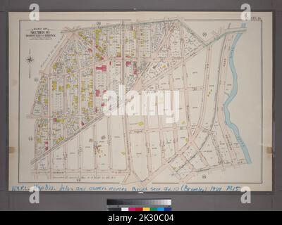 Bromley, George Washington. Kartografisch, Karten. 1904. Lionel Pincus und Prinzessin Firyal Map Division. Bronx (New York, N.Y.), Immobilien , New York (Staat) , New York Platte 15: Teil von Abschnitt 10, Borough of the Bronx. Begrenzt durch Home Street, Westchester Avenue, Edgewater Road, Garrison Avenue, Faile Street, Whitlock Avenue, Dongan Street, Rogers Place, E. 165. Street, Hall Place und Intervale Avenue. Stockfoto