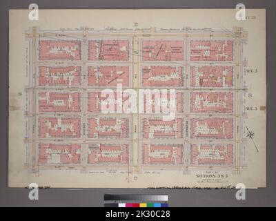 Kartografisch, Karten. 1899. Lionel Pincus und Prinzessin Firyal Map Division. Manhattan (New York, N.Y.), Immobilien , New York (Bundesstaat) , New York Plate 25, Teil der Abschnitte 3&5: Begrenzt durch E. 42. Street, Third Avenue, E. 37. Street und Fifth Avenue Stockfoto