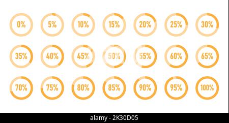 Infografik Prozentdiagramm Mit Bunten Kreisen Entworfen. Vektorgrafik. Stock Vektor