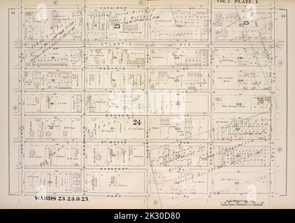 Kartografisch, Karten. 1880. Lionel Pincus und Prinzessin Firyal Map Division. Brooklyn (New York, N.Y.), Immobilien , New York (Bundesstaat) , New York Vol. 1. Plate, I. Karte in Richtung Herkimer St., Troy Ave., Park Pl., New York Ave.; einschließlich Atlantic Ave., Atlantic Ave., Pacific St., Dean St., Bergen St., St. Marks Ave., Prospect Pl., Brooklyn Aver, Kingston Ave., Albany Ave Stockfoto