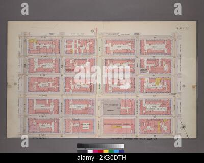 Kartografisch, Karten. 1899. Lionel Pincus und Prinzessin Firyal Map Division. Manhattan (New York, N.Y.), Immobilien , New York (Staat) , New York Plate 22, Teil von Abschnitt 3: Begrenzt durch (E. 37. Street, Third Avenue, E. 32. Street und Fifth Avenue Stockfoto