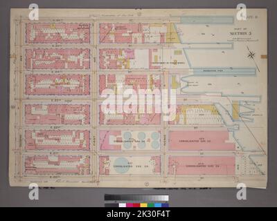 Kartografisch, Karten. 1899. Lionel Pincus und Prinzessin Firyal Map Division. Manhattan (New York, N.Y.), Immobilien , New York (Bundesstaat) , New York Plate 11, Teil von Abschnitt 3: Begrenzt durch E. 26. Street, First Avenue, E. 24. Street, Avenue A, E. 21. Street, Avenue B, E. 20. Street und Second Avenue Stockfoto
