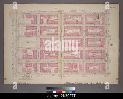 Kartografisch, Karten. 1898. Lionel Pincus und Prinzessin Firyal Map Division. Manhattan (New York, N.Y.), Immobilien , New York (Bundesstaat) , New York Plate 39, Teil von Abschnitt 6: Begrenzt durch E. 110. Street, Third Avenue, E. 105. Street und Fifth Avenue Stockfoto