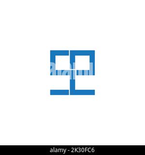 Buchstabe se Zahl 52 einfache geometrische Linie Logo Vektor Stock Vektor
