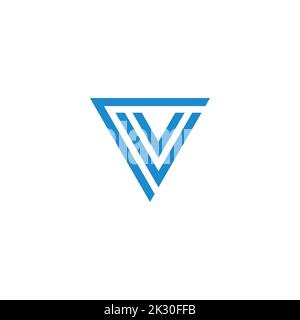 Buchstabe RV Streifen Pfeil Linie Logo Vektor Stock Vektor