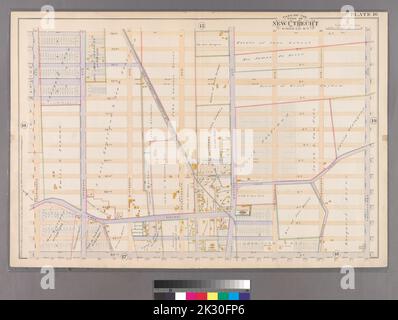 F. Bourquin & Co. Kartografisch, Karten. 1890. Lionel Pincus und Prinzessin Firyal Map Division. Brooklyn (New York, N.Y.), Immobilien , New York (Bundesstaat) , New York Plate 16: Begrenzt durch 72. Street, Twentyfirst Avenue, 86. Street und Fourteen Avenue. Teil der Stadt New Utrecht, Kings Co., N.Y. Stockfoto