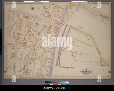 Kartografisch, Karten. 1901. Lionel Pincus und Prinzessin Firyal Map Division. Bronx (New York, N.Y.), Immobilien , New York (Bundesstaat) , New York Doppelseitenteller Nr. 30, Teil von ward 24, Abschnitt 12. Begrenzt durch E. 198. Street, Marion Avenue, E. 199. Street, Webster Avenue, (St. John's College) Southern Boulevard, Pelham Avenue, E. 194. Street und Briggs Avenue. Stockfoto