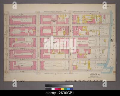 Kartografisch, Karten. 1898. Lionel Pincus und Prinzessin Firyal Map Division. Manhattan (New York, N.Y.), Immobilien , New York (Bundesstaat) , New York Plate 37, Teil von Abschnitt 6: Begrenzt durch E. 105. Street, (Harlem River Piers) First Avenue, E. 100. Street und Third Avenue Stockfoto