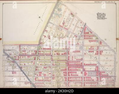 E.B. Hyde & Co. Kartografisch, Karten. 1916. Lionel Pincus und Prinzessin Firyal Map Division. Brooklyn (New York, N.Y.), Immobilien , New York (Bundesstaat) , New York, Maps Brooklyn, Vol. 2, Double Page Plate No. 12; Part of Wards 29 & 30, Section 16 & 17; Map bounded by West St., 16. Ave., 45. St., 9. Ave.; including 37. St., Forthamilton Ave Stockfoto