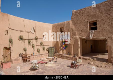 Typischer Innenhof Altstadt Al Ula Saudi-Arabien Stockfoto