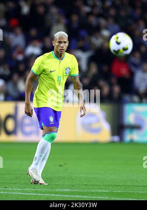 Le Harve, Frankreich, 23.. September 2022. Richarlison von Brasilien während des Internationalen Freundschaftsspiel in Stade Oceane, Le Harve. Bildnachweis sollte lauten: David Klein / Sportimage Kredit: Sportimage/Alamy Live News Stockfoto