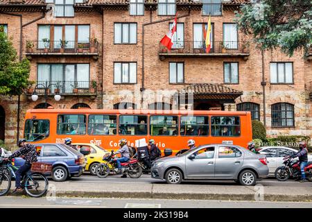 Bogota Kolumbien,Chapinero Norte Avenida Carrera 7,Kolumbianische Kolumbianer Hispanic Hispanics Südamerika Lateinamerikanische Amerikaner Stockfoto