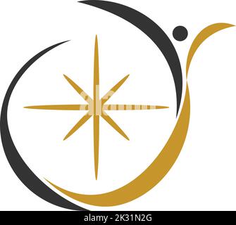 Erfolg Wohlstand Aktion Prestige Logo Vorlage isoliert Stock Vektor