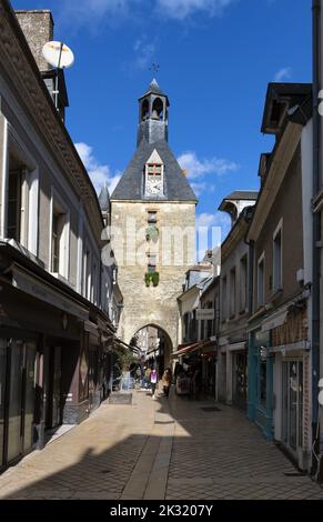 Schmale Straße in Amboise, Frankreich Stockfoto