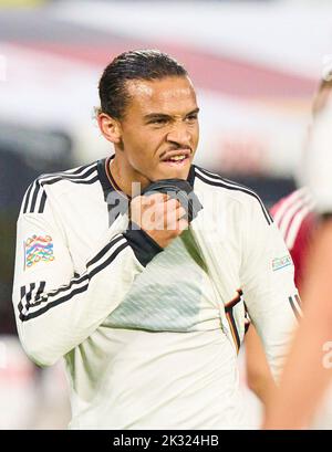 Leipzig, Deutschland. 23. September 2022. Leroy SANE, DFB 19 beim UEFA Nations League 2022 Spiel DEUTSCHLAND - UNGARN in der Saison 2022/2023 am 23. September 2022 in Leipzig, Deutschland. Fotograf: Peter Schatz Credit: Peter Schatz/Alamy Live News Stockfoto