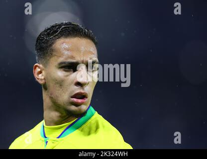 Le Harve, Frankreich, 23.. September 2022. Antony von Brasilien beim Internationalen Freundschaftsspiel im Stade Oceane, Le Harve. Bildnachweis sollte lauten: David Klein / Sportimage Kredit: Sportimage/Alamy Live News Stockfoto