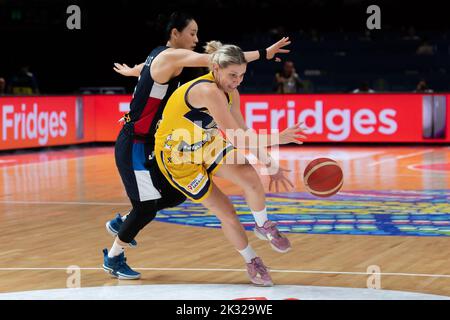 Sydney, Australien. 24. Sep, 2022. Während der 2022 FIBA Women's Basketball World Cup Group Ein Spiel zwischen Bosnien und Herzegowina und Korea im Sydney Superdome, am 24. September 2022, in Sydney, Australien. BILD NUR FÜR REDAKTIONELLE VERWENDUNG - AUSSCHLIESSLICH KEINE KOMMERZIELLE NUTZUNG Quelle: Izhar Ahmed Khan/Alamy Live News/Alamy Live News Stockfoto