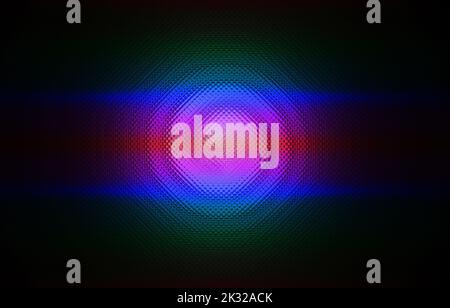 Abstraktes Glas auf schwarzem Hintergrund, unbekannte wissenschaftliche Details Stockfoto