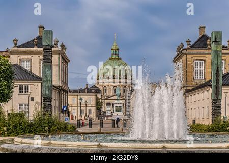 Schloss Amalienborg, Residenz der königlichen dänischen Familie in Kopenhagen, Dänemark Stockfoto