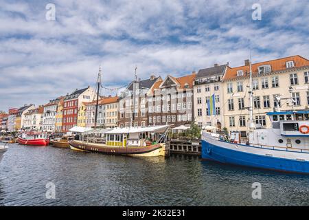 Nyhavn Touristenviertel in Kopenhagen, Dänemark Stockfoto