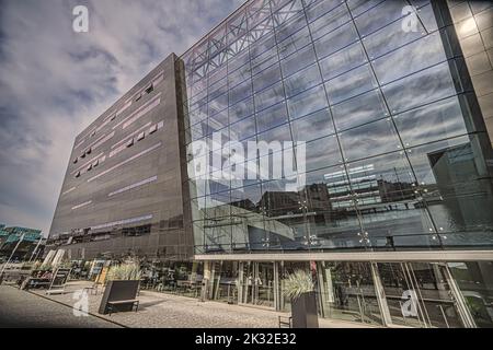 Königliche Bibliothek namens der schwarze Diamant, in Kopenhagen, Dänemark Stockfoto