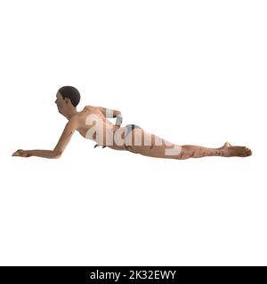 Zombie Biter Charakter 3D Modellierung Stockfoto