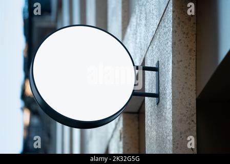 Hängen an der Wand Schild Wildschwein für Logo Stockfoto