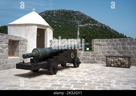 In Fort Kastio in Ston Stadt, Kroatien Stockfoto