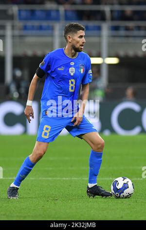 Mailand, Italien. 23. September 2022. Jorgino von Italien während des Spiels der Europäischen Nations League 2022 Italien-England Giuseppe Meazza Stadion in Mailand, Italien, 23.. September 2022 Fotografo01 Quelle: Independent Photo Agency/Alamy Live News Stockfoto