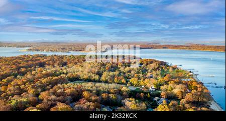 Luftbild von North Haven im Oktober Stockfoto