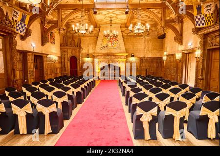 Die Baronial Hall Hochzeitslocation in den Winter Gardens, Blackpool, Großbritannien Stockfoto