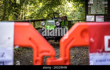 Hrensko, Tschechische Republik. 23. September 2022. Nationalpark Ceske Svycarsko (Tschechische Schweiz) nach dem Brand, Tschechische Republik, 23. September 2022. Kredit: Vojtech Hajek/CTK Foto/Alamy Live Nachrichten Stockfoto