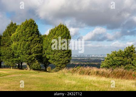 Blick vom Werneth Low Country Park in der Nähe von Hyde in Tameside, Greater Manchester. Stockfoto