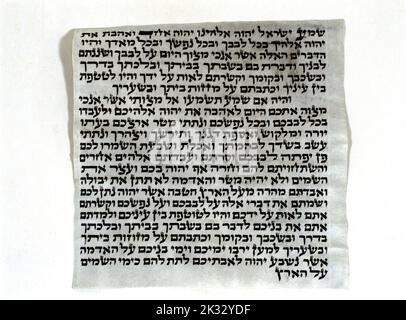 Shema Yisrael Jewish Prayer rezitierte zweimal täglich als Mitzwa Stockfoto