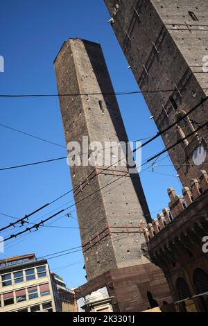 Twin Towers Bologna Italien Stockfoto