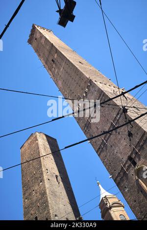 Twin Towers Bologna Italien Stockfoto