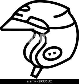 Abbildung des Symbols „Open Face“ des Motorradhelms Stock Vektor