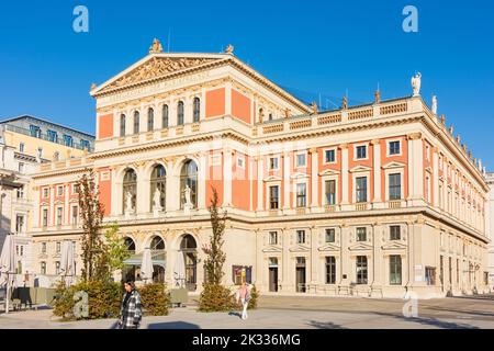 Wien, Wien: Gebäude des Wiener Musikvereins im Jahr 01. Altstadt, Wien, Österreich Stockfoto