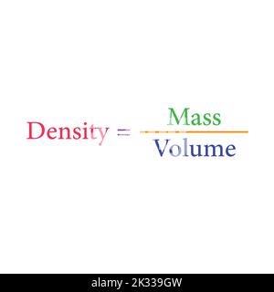 Die Dichteformel in der Chemie Stock Vektor