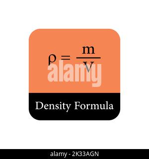 Die Dichteformel in der Chemie Stock Vektor