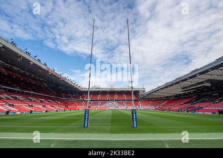 Gesamtansicht des Old Trafford, Veranstaltungsort des heutigen 25. Betfred Super League Grand Final Match St Helens vs Leeds Rhinos in Old Trafford, Manchester, Großbritannien, 24.. September 2022 (Foto von Craig Thomas/News Images) in, am 9/24/2022. (Foto von Craig Thomas/News Images/Sipa USA) Quelle: SIPA USA/Alamy Live News Stockfoto