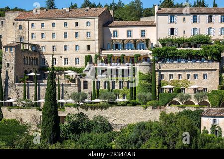 Hotel Airelles Gordes, La Bastide, Gordes, Vaucluse, Provence-Alpes-Cote dAzur, Provence, Südfrankreich, Frankreich Stockfoto